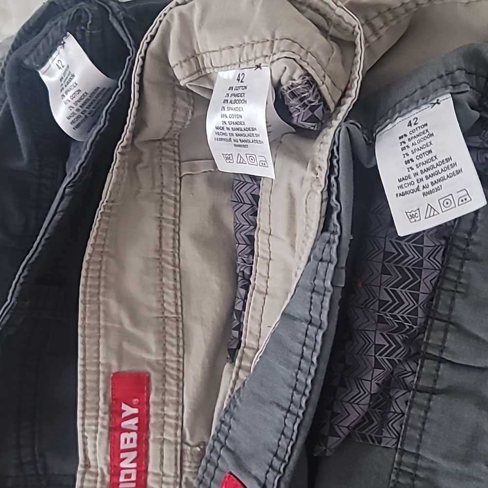 3 Pair Mens UNION BAY Cargo Shorts Size 42 Waist. Make offer on all 3. - Picture 8 of 8